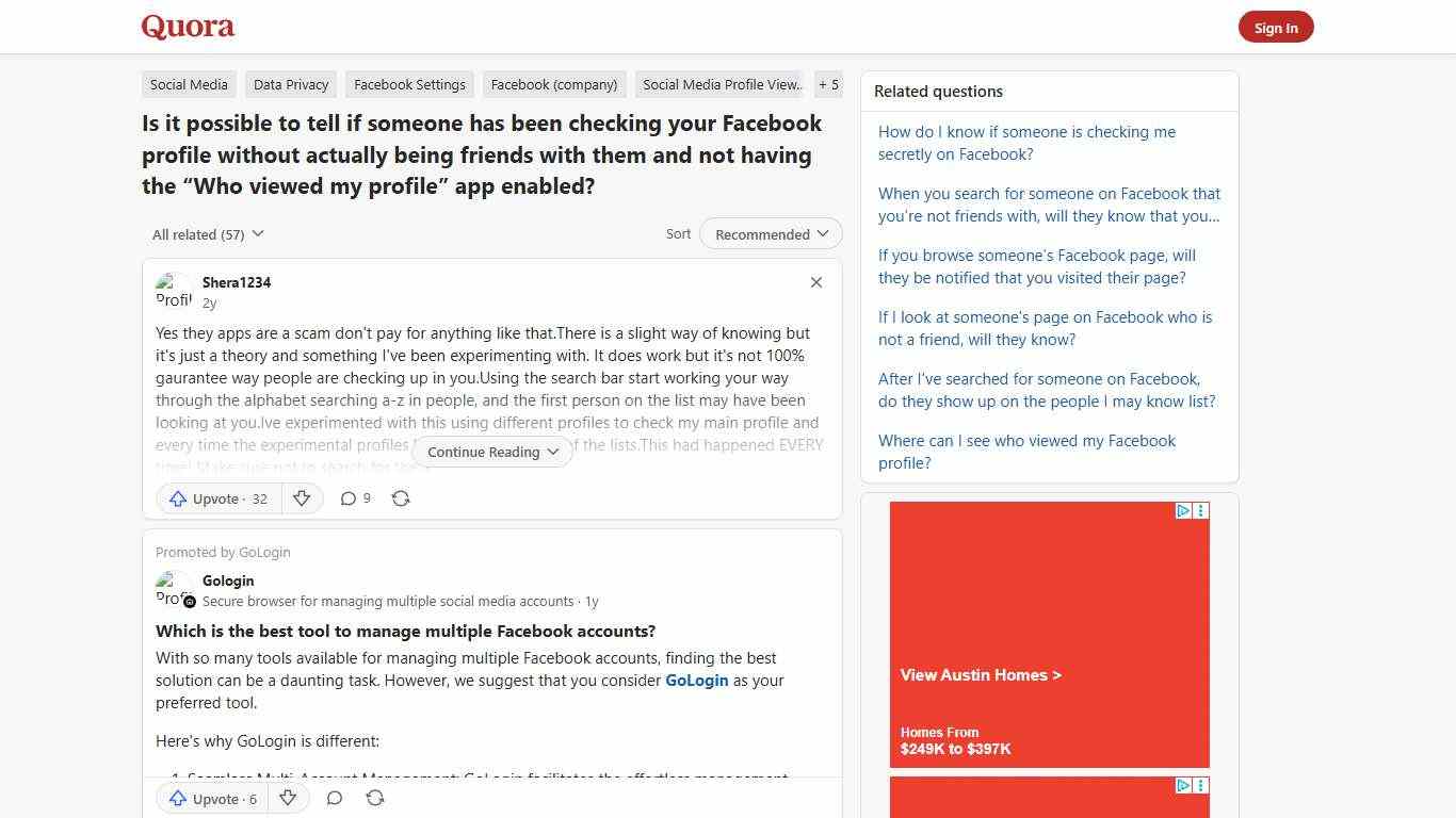 Is it possible to tell if someone has been checking your Facebook profile without actually being friends with them and not having the “Who viewed my profile” app enabled? - Quora